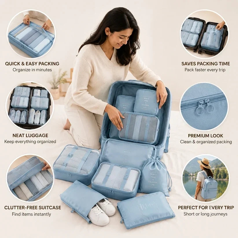 7-Piece Travel Organizer Packing Cube