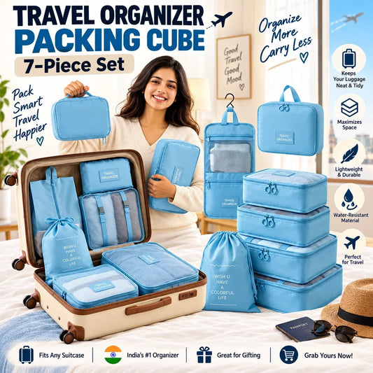 7-Piece Travel Organizer Packing Cube